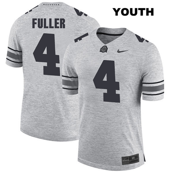 Ohio State Buckeyes Youth Jordan Fuller #4 Gray Authentic Nike College NCAA Stitched Football Jersey PJ19K34HE